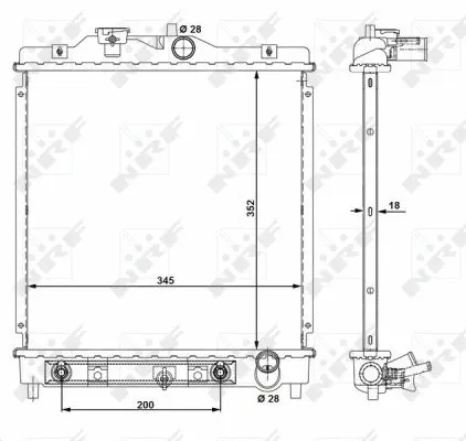 Radiator, engine cooling (516355)