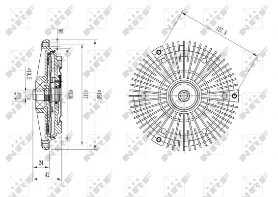 Clutch, radiator fan