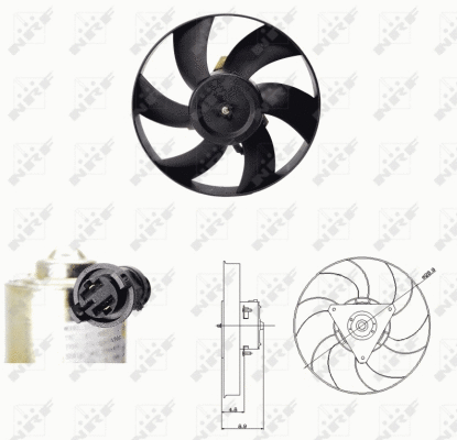 Fan, engine cooling (47692)
