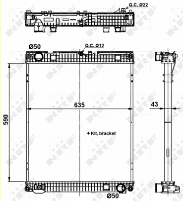 Radiator, engine cooling (509873)