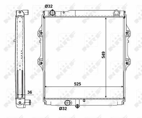 Radiator, engine cooling (56152)