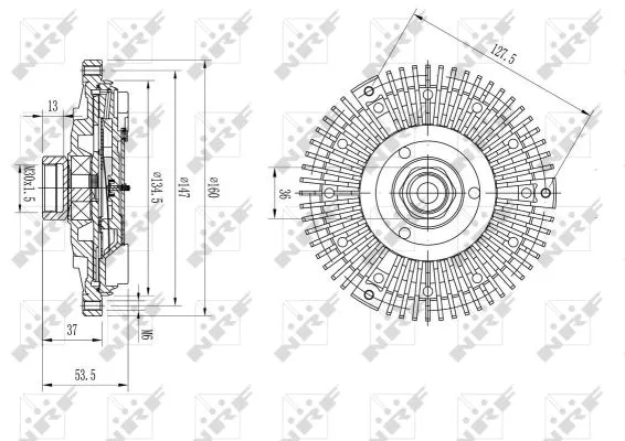 Clutch, radiator fan