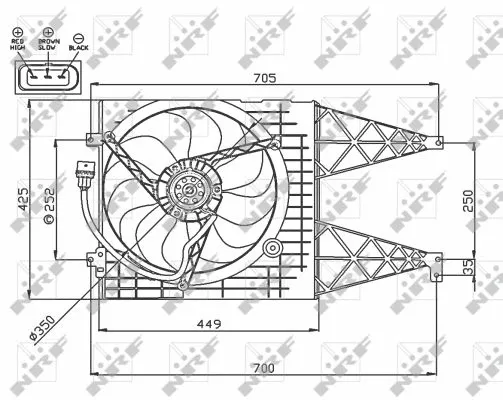 Fan, engine cooling (47744)