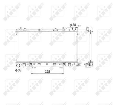 Radiator, engine cooling (53596)