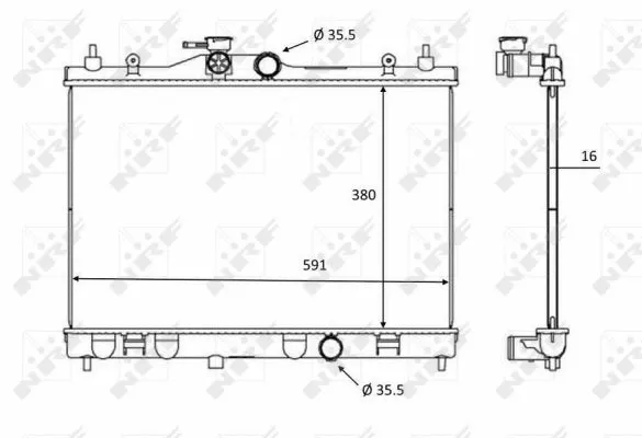 Radiator, engine cooling (58236)