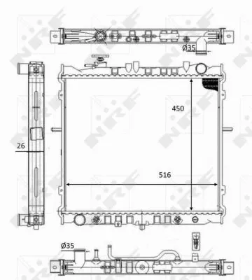 Radiator, engine cooling (59049)