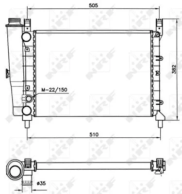 Radiator, engine cooling (58705)