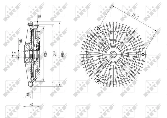 Clutch, radiator fan
