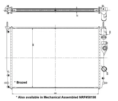 Radiator, engine cooling (56158)