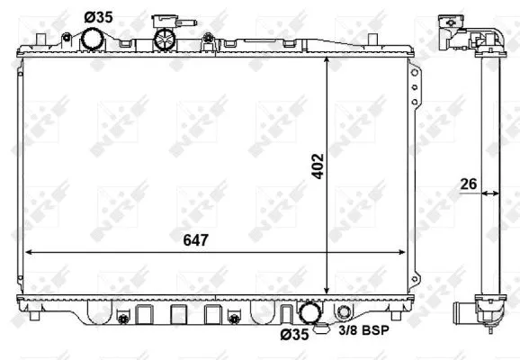 Radiator, engine cooling (506518)