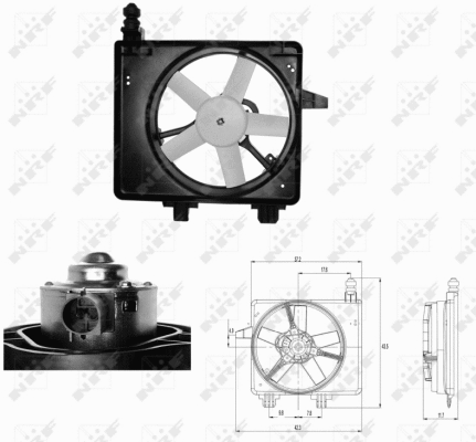 Fan, engine cooling (47680)