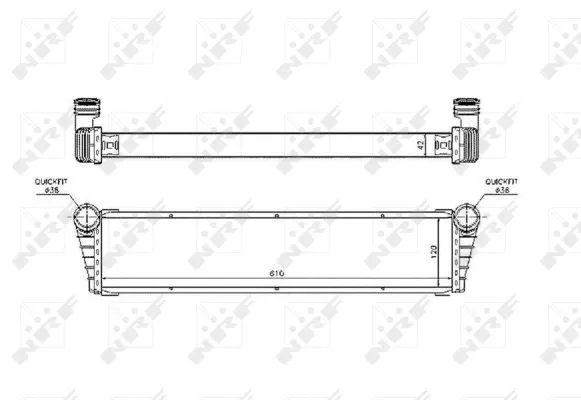 Radiator, engine cooling (53799)