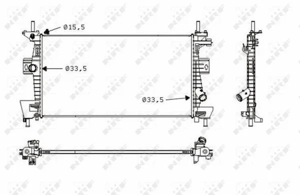 Radiator, engine cooling (58487)