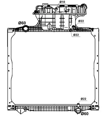 Radiator, engine cooling (58279)