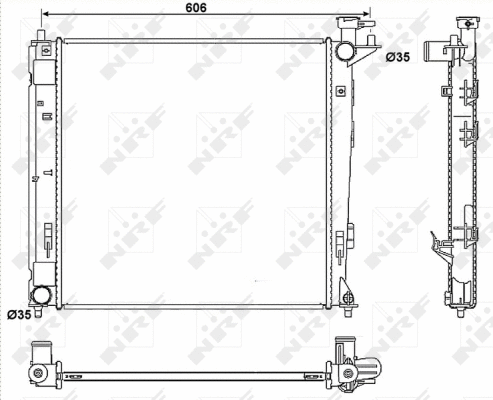 Radiator, engine cooling (53054)