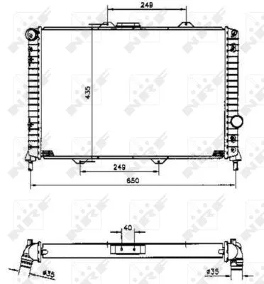 Radiator, engine cooling (58254)