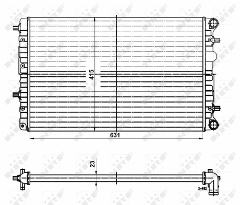 Radiator, engine cooling (50141)
