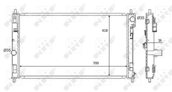 Radiator, engine cooling (59089)
