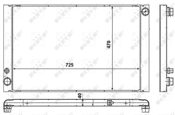 Radiator, engine cooling (53018)