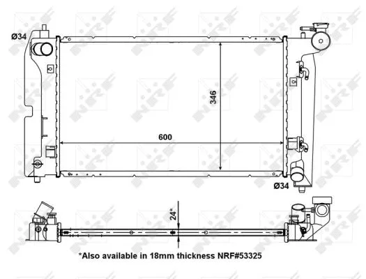 Radiator, engine cooling (56150)