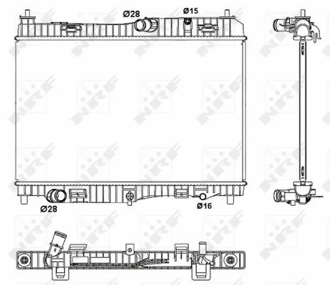 Radiator, engine cooling (53043)