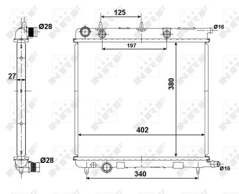 Radiator, engine cooling (50439)