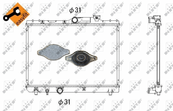 Radiator, engine cooling (53339)
