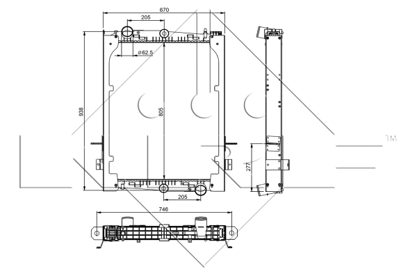 Radiator, engine cooling (509585)