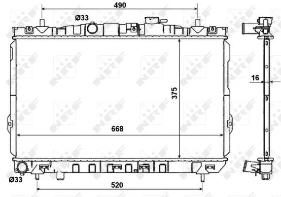 Radiator, engine cooling