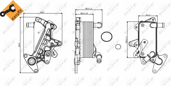 Oil Cooler, automatic transmission (31357)