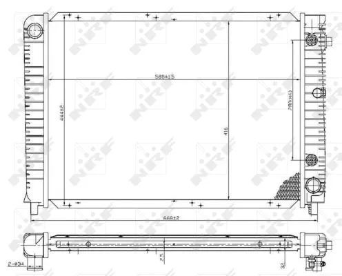 Radiator, engine cooling (53953)