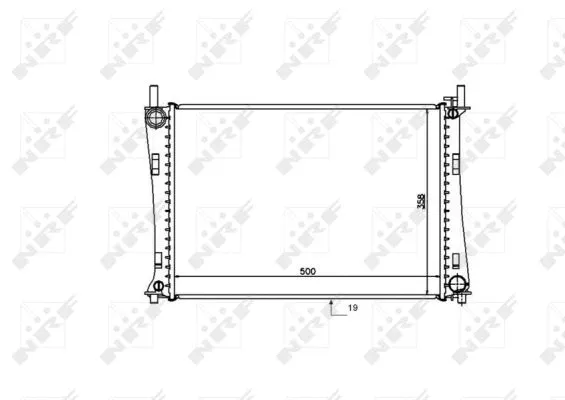 Radiator, engine cooling (53740)