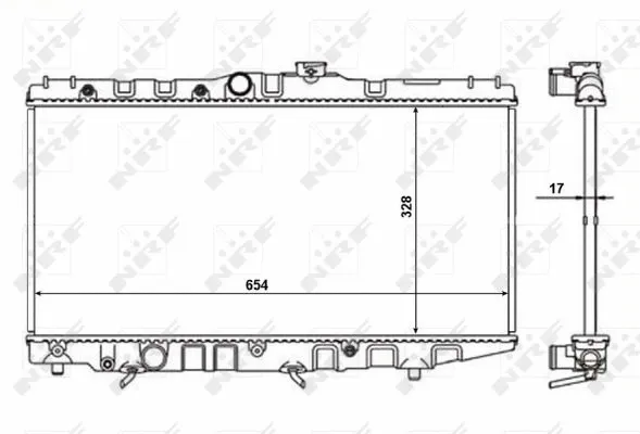 Radiator, engine cooling (56110)
