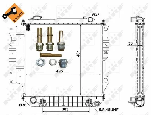 Radiator, engine cooling