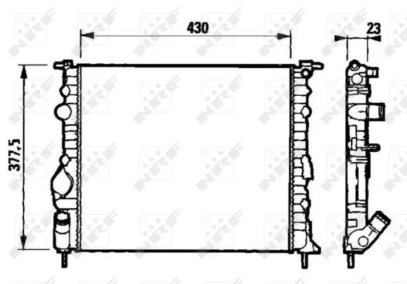 Radiator, engine cooling (58192)