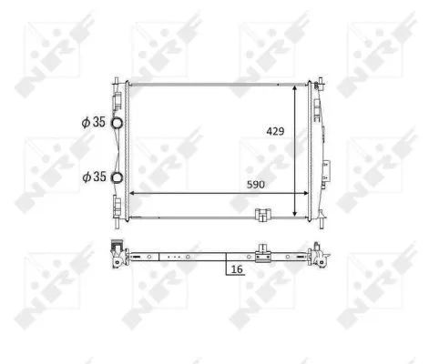Radiator, engine cooling (59061)