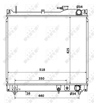 Radiator, engine cooling (53914)