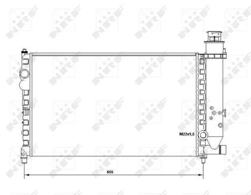Radiator, engine cooling (58683)