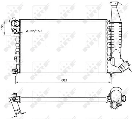 Radiator, engine cooling