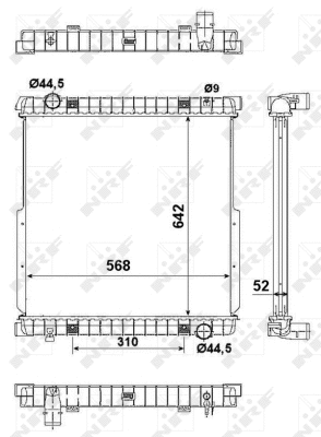 Radiator, engine cooling (50271)