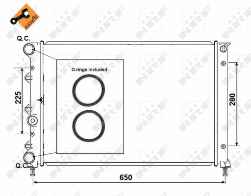 Radiator, engine cooling (58305)