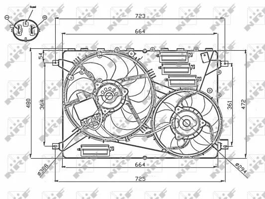 Fan, engine cooling (47755)