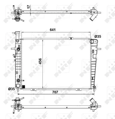 Radiator, engine cooling (53342)