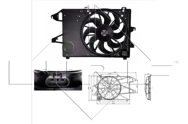 Fan, engine cooling (47004)