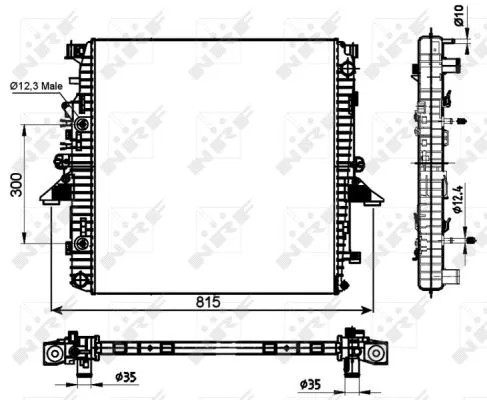 Radiator, engine cooling (53097)