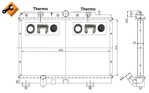 Radiator, engine cooling