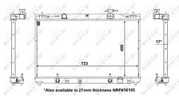 Radiator, engine cooling (53587)