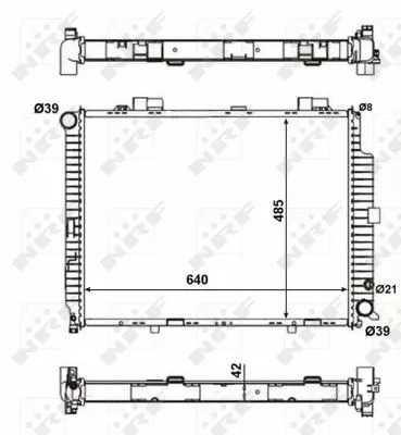Radiator, engine cooling (56140)