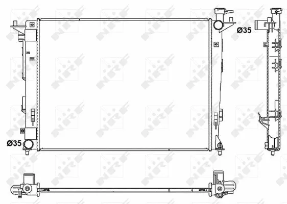Radiator, engine cooling (53052)