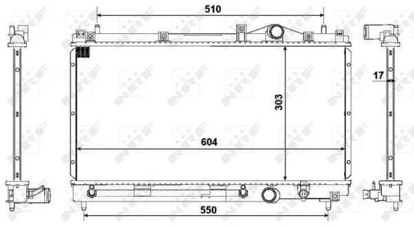 Radiator, engine cooling (50332)